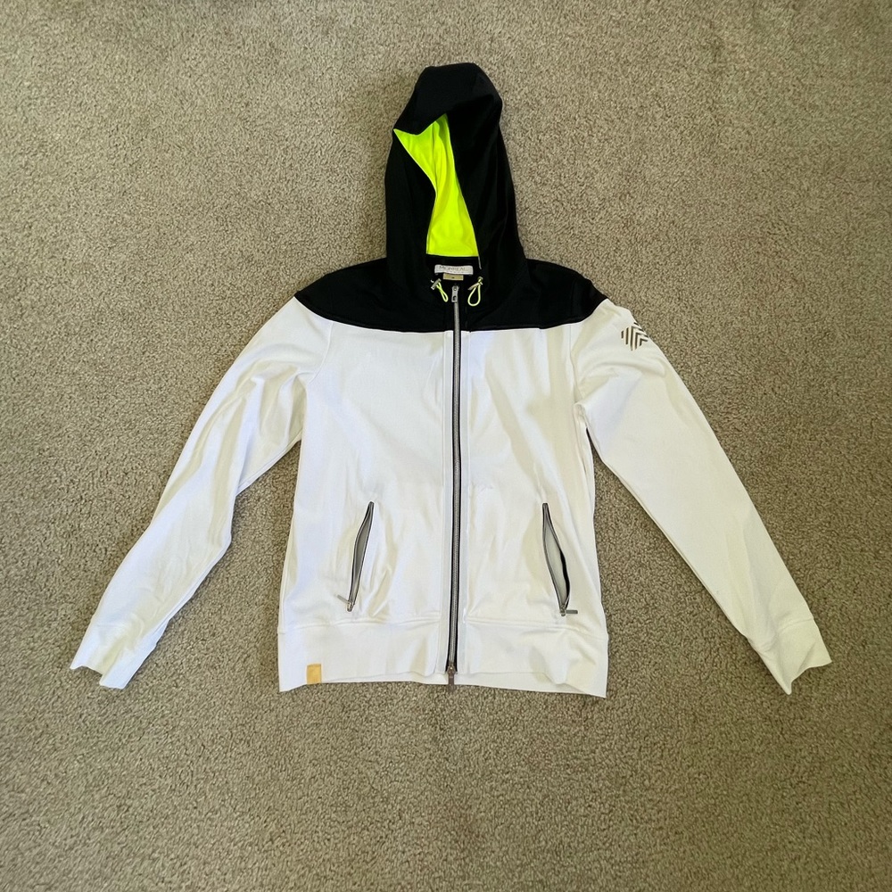 Monreal London Athletic Windbreaker Hooded Sport Zip-Up Jacket Size M